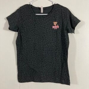 L.A.T Apparel Graphic T-Shirt Ladies M Gray Leopard Duke's Delites  Short Slv